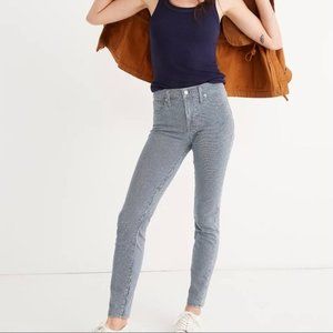 Madewell 9” Mid Rise Skinny Jeans In Piper Stripe 29